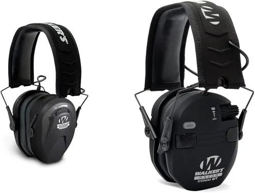 Vista 10 de Walker's Razor Compact Electronic Youth/Women's 23dB NRR Noise-Canceling Hearing Protection Muff, 2 AAA Batteries Included
