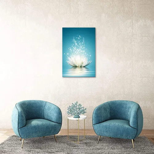 Vista 2 de Impresiones en lienzo para pared, imágenes de flores de loto, decoración de baño, pintura zen, spa, fotos, obras de arte enmarcadas para meditación