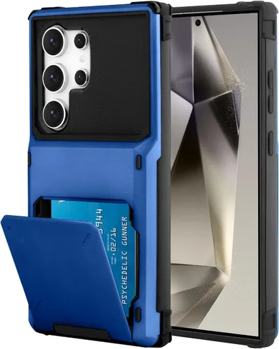 Vista 133 de Funda tipo cartera para Samsung Galaxy S22 con ranura para 2 tarjetas de crédito Funda a prueba de golpes Hybrid Heavy Duty Protection Armor Funda