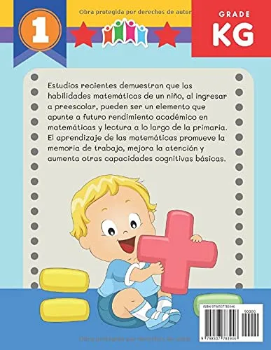 Vista 2 de 300+ Ejercicios de Matemáticas Kinder de Preescolar Hojas de trabajo de matemáticas. Actividades y juegos para aprender números, conteo, sumas