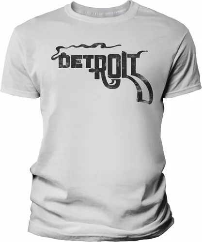 Vista 16 de Detroit Smoking Gun - Camisa para hombre y mujer, estilo vintage, suave Negro