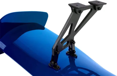 Vista 2 de Alerón de maletero ajustable pintado negro brillante con kit de accesorios, alerón de maletero ajustable tipo 1 pintado negro ABS GT, alerón