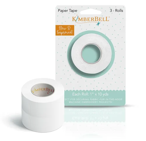 Vista 10 de Kimberbell Cinta de papel - 1 rollo, tamaño: 1" x 10 yardas, costura y bordado a máquina, fácil fijación, sin residuos pegajosos, semitransparente
