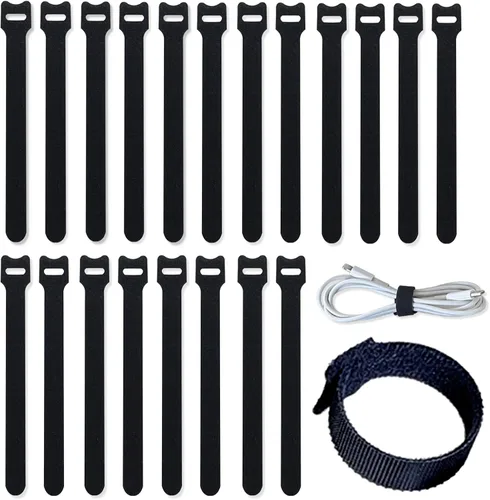 Vista 9 de 60 bridas mixtas para cables, 4 pulgadas + 6 pulgadas + 8 pulgadas, bridas de cable, correas de cable, organizador de cables, ajustable, resistente
