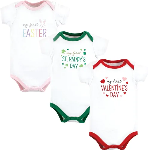 Vista 49 de Hudson Baby baby-girls Cotton Bodysuits 3-pack
