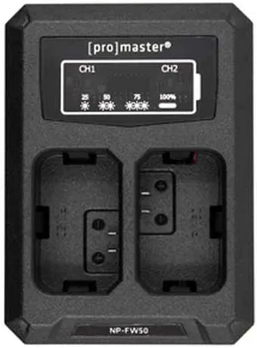 Vista 3 de ProMaster Cargador doble - USB para Sony NP-FW50, (modelo 4511)