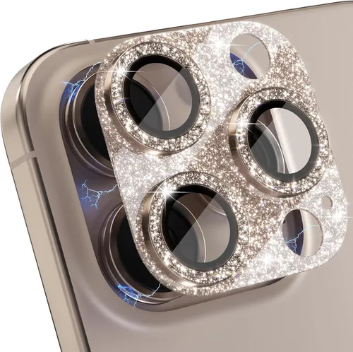 Vista 37 de Choiche - Protector de lente de cámara para iPhone 16 Pro/iPhone 16 Pro Max Full Camera Cover with 9H Tempered Glass Lens Screen Protector Metal