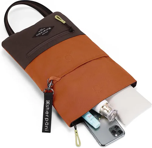 Vista 5 de Sherpani Pica, bolso cruzado pequeño, bolso cruzado de nailon, bolso de hombro diario, bolsos para mujer, protección RFID, Clay, S, Pica