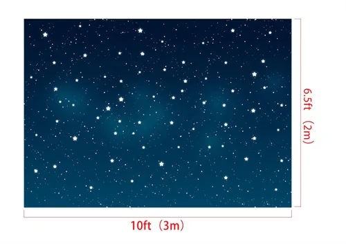 Vista 4 de Kate Fondos de fotografía de cielo nocturno de 10 x 6.5 pies, fondo de estrellas blancas brillantes, fondo de microfibra de fantasía para estudio