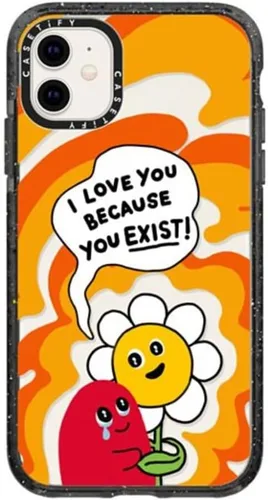 Vista 38 de Funda Impact de CASETiFY para iPhone 11 - Tiempo A Solas de Esther Kim - Negro Claro