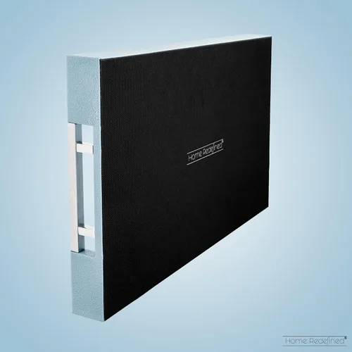 Vista 5 de Home Redefined - Moderna y elegante bandeja rectangular de 17.5 x 12 pulgadas, estilo shagreen, color azul bebé claro, con aspecto de cuero falso