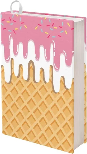 Vista 8 de AFPANQZ Linda funda de libro para mujer, diseño de caricaturas, diseño de gato, reutilizable, protector de tapa dura, funda elástica de tela