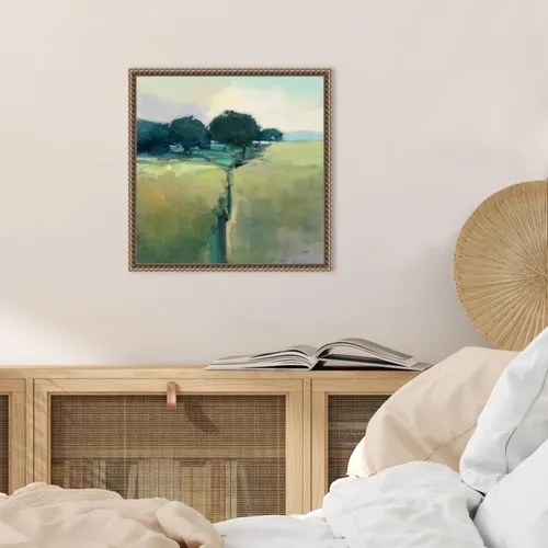 Vista 5 de Amanti Art Lienzo enmarcado para pared, 16 x 16 pulgadas, prado escénico de Julia Purinton, lienzo enmarcado para pared, obras de arte de paisajes