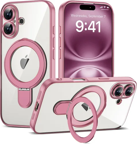 Vista 141 de Funda compatible con iPhone 12 con soporte de anillo magnético invisible [compatible con Mag-Safe] [Protector completo de lente de cámara] Funda