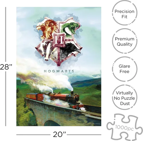 Vista 2 de AQUARIUS Harry Potter - Rompecabezas de tren exprés de Hogwarts (rompecabezas de 1000 piezas) - Mercancía y coleccionables de Harry Potter