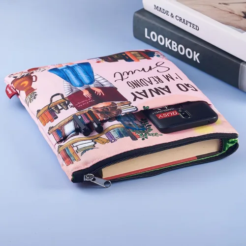 Vista 6 de Funda de libro para los amantes de los libros, protector de libros, fundas de libro para libros de tapa blanda, tela lavable, fundas de libro