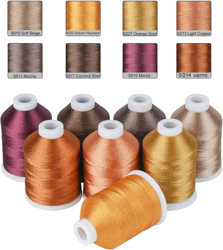 Vista 7 de Simthread Hilo de bordado azul – 8 tonos compatibles con colores Madeira, 550 yardas cada uno, poliéster 40WT, para Brother, Babylock, Janome