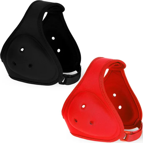 Vista 15 de Jerify 2 piezas de casco de lucha libre para niños y jóvenes, casco suave de agarre para lucha libre, protector de orejas ajustable y protector Negro