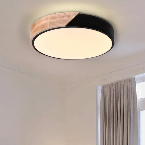 Vista 17 de EDISLIVE Lámpara de techo LED de vidrio nublado con montaje empotrado, luz blanca ajustable en 5 pasos, lámpara de techo redonda moderna de 11.4