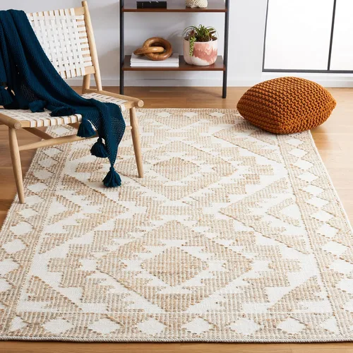 Vista 11 de SAFAVIEH Natural Fiber Collection NF512A - Alfombra de pasillo, 2 pies 3 pulgadas x 8 pies, marfil y natural, hecha a mano, rústico, bohemio, yute