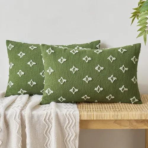Vista 25 de EMEMA Juego de 2 fundas de cojín decorativas de jacquard, diseño de flores de sol, para sofá, cama, sala de estar, dormitorio, 16 x 16 pulgadas