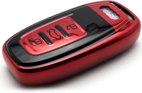 Vista 5 de Xotic Tech - Carcasa para llavero de TPU con 3 botones impresos, compatible con Audi A4 A5 A6 A7 A8 Q5 Q8 R8 S4 S5 S6 S7 RS4 RS5 RS6 RS6 RS7 llave