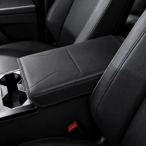 Vista 87 de Great-luck Funda de cuero para consola central, almohadilla para reposabrazos, accesorios de cubierta de caja (costuras rojas) para BMW X1 2023 2024