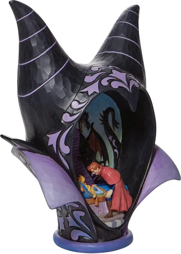 Vista 5 de Enesco Disney Traditions by Jim Shore - Figura de tocado de maléfica de la Bella Durmiente, 10.25 pulgadas, multicolor
