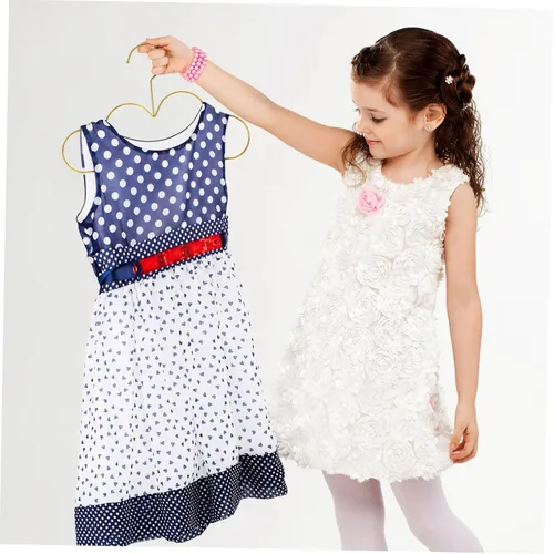 Vista 4 de Alipis Perchas doradas con forma de nube, 5 unidades, para ahorrar espacio, encantadoras perchas para ropa de bebé, perchas para niños, perchas
