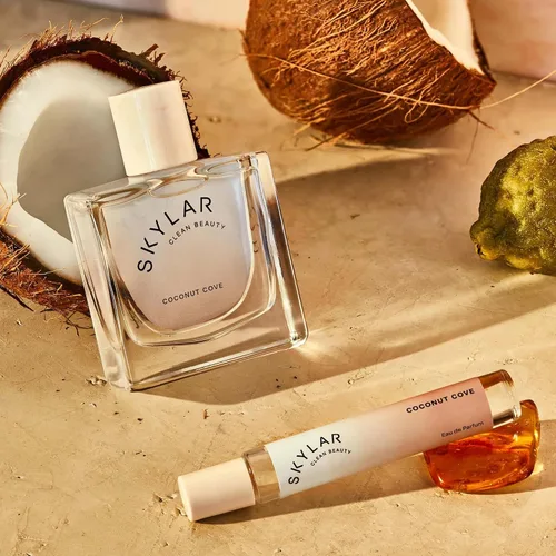 Vista 4 de Skylar - Perfume Coconut Cove, Eau de Perfume, hipoalergénico y limpio, para mujeres y hombres, vegano y seguro, frutal y fresco, con notas