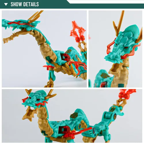 Vista 3 de 52TOYS MEGABOX - Figura de acción de juguete de deformación de dragón chino, juguetes de conversión en mecha y cubo, regalo perfecto para fiesta