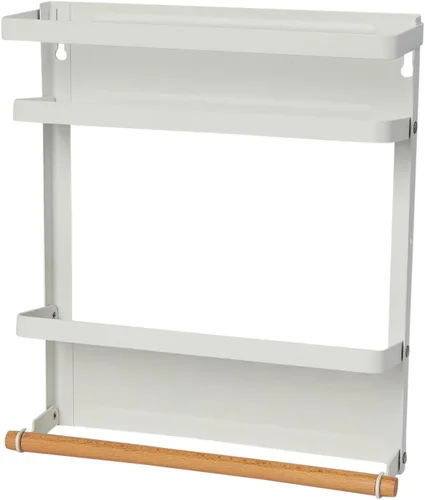 Vista 9 de Household Essentials Estante organizador magnético de metal, negro