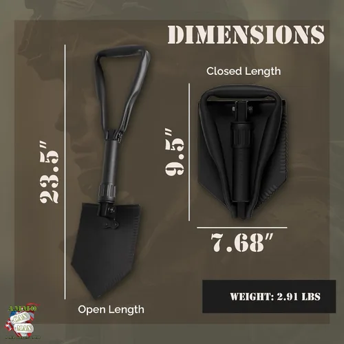 Vista 2 de USGI Pala de enganche de herramientas electrónicas de EE.UU. con ACU o multicam de transporte Multipurpose Collapsible Shovel – Versatile Survival
