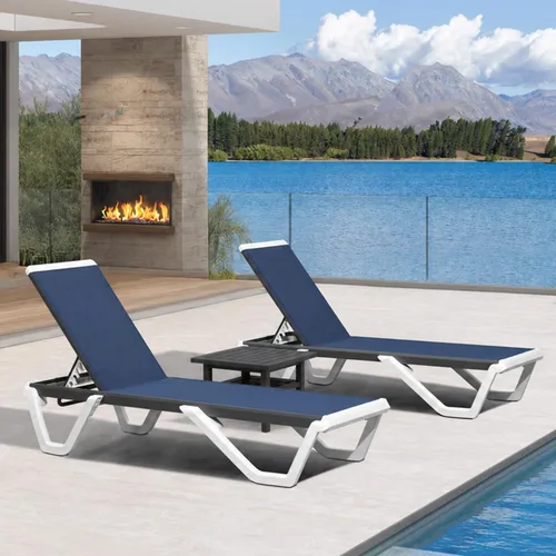 Vista 14 de PURPLE LEAF Juego de 2 sillones para exteriores con reposabrazos para Azul real (con brazos)