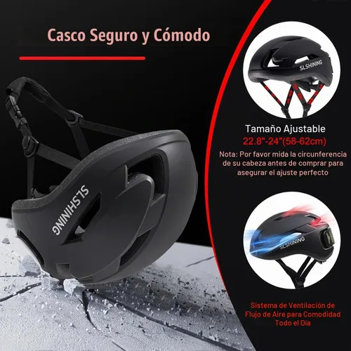 Vista 4 de Bike Helmet, Bicycle Helmets with Light, 360° High Visibility LED Display, Lightweight Adjustable Mountain Bike Helmet with Turn Signals, Smart APP