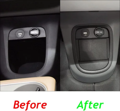 Vista 5 de BestEvMod para Ioniq5 cubierta de consola central inferior, panel de almacenamiento inferior, cubierta de privacidad de apertura POP, compatible