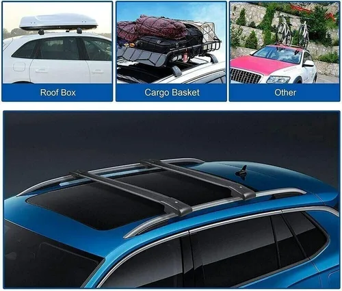 Vista 7 de 2 barras transversales con cerradura para Nissan X-Trail Rogue 2014-2021