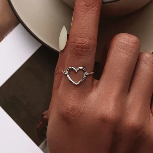 Vista 2 de MUNDELL Anillos de plata de ley 925 simples minimalistas para mujer, joyería de compromiso de boda