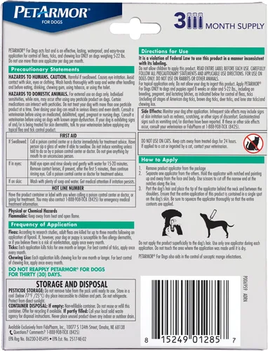 Vista 9 de PetArmor Tratamiento de pulgas y garrapatas para perros, 5-22 lbs, 3