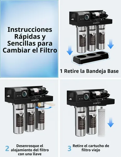 Vista 8 de Sistema de ósmosis inversa sin tanque de acero inoxidable 600 GPD