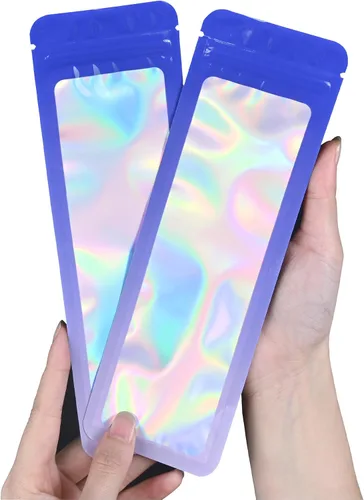 Vista 26 de Bolsa resellable de Mylar para bolígrafos, ideal para oficina, hogar, fiesta, almacenamiento de alimentos, galletas, muestras de joyería