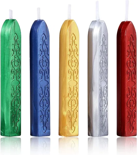 Vista 14 de Varillas de Cera para Sellar, Yoption 10 Piezas Varillas de Cera Multicolor con Mechas para Invitación de Boda Sobres de Regalo Tarjetas de Navidad