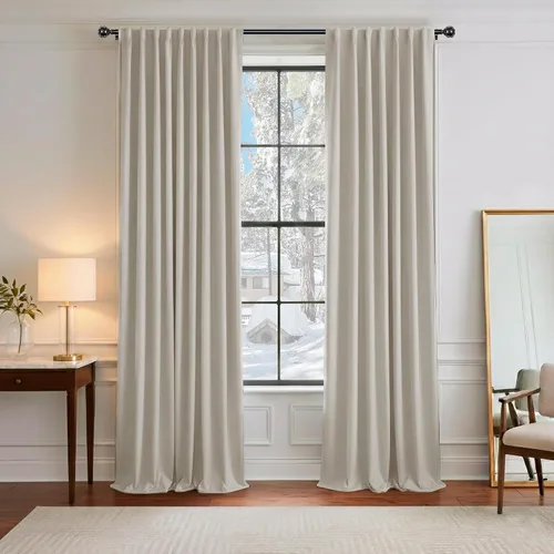 Vista 40 de PONY DANCE Cortinas cortas con aislamiento térmico para ventana pequeña, para guardería, baño, cocina, lavandería, caravana, sótano, 29 pulgadas