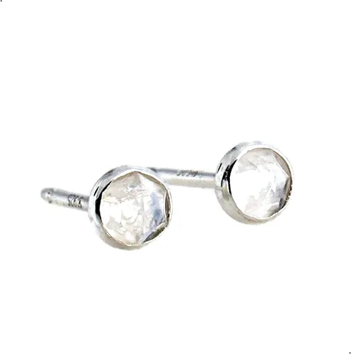 Vista 43 de Aretes pequeños de plata de ley para cartílago, tragus, hélix, múltiples piercings hipoalergénicos, piedra natal para mujer, juego de bisel