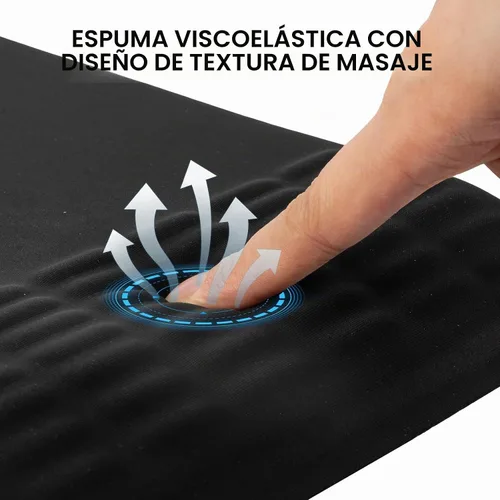 Vista 3 de Alfombrilla ergonómica para mouse con reposamuñecas, espuma viscoelástica súper suave, alivio del dolor para teclado de computadora, reposamanos