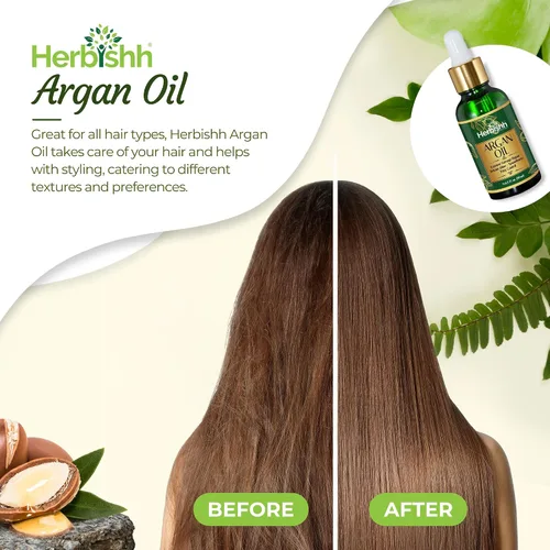 Vista 2 de Herbishh Suero de aceite de argán marroquí para el control