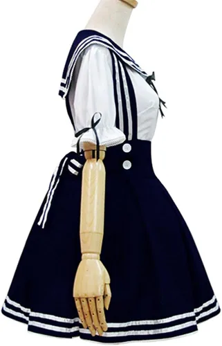 Vista 3 de Cos Store Vestido de uniforme de marinero para mujer disfraz de anime japonés