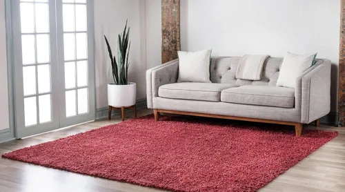 Vista 283 de Unique Loom Colección Davos Shag - Alfombra Lino