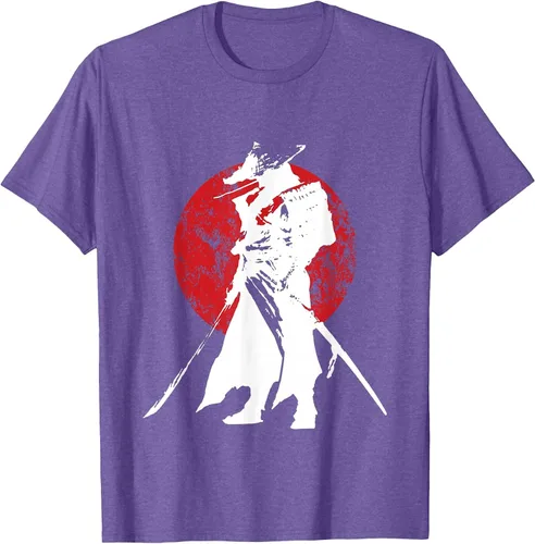 Vista 19 de Vintage Japanese Samurai Retro Bushido Warrior Japan Sword T-Shirt Asphalt Grey