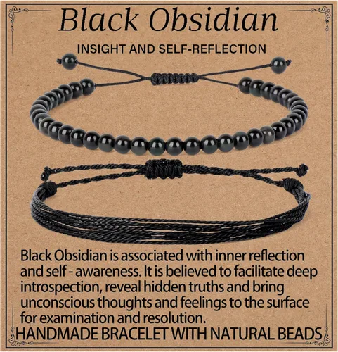 Vista 101 de LPBeads Pulsera de piedra natural hecha a mano de tamaño ajustable